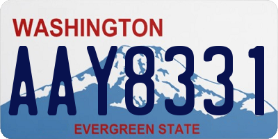 WA license plate AAY8331