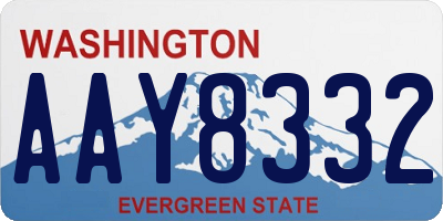 WA license plate AAY8332