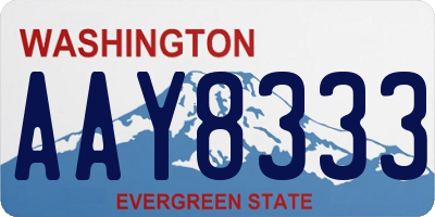 WA license plate AAY8333