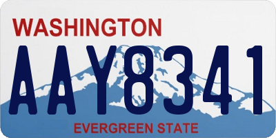 WA license plate AAY8341