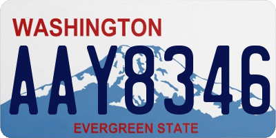 WA license plate AAY8346
