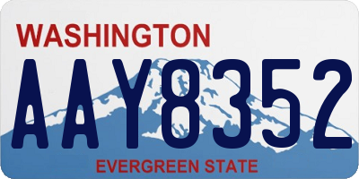 WA license plate AAY8352