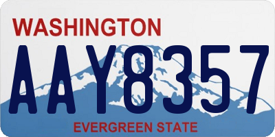 WA license plate AAY8357