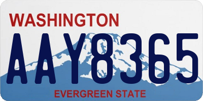 WA license plate AAY8365