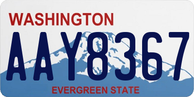 WA license plate AAY8367