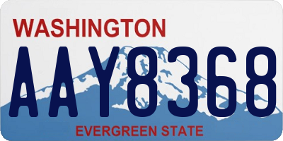 WA license plate AAY8368