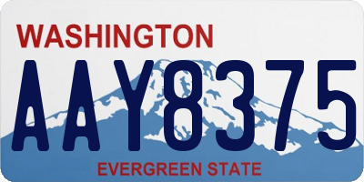 WA license plate AAY8375
