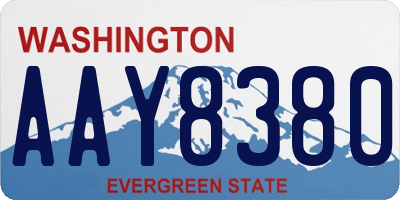 WA license plate AAY8380