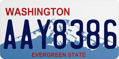 WA license plate AAY8386
