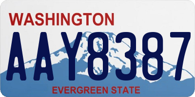 WA license plate AAY8387
