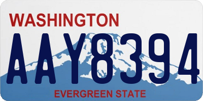 WA license plate AAY8394