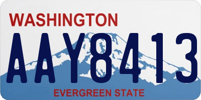 WA license plate AAY8413