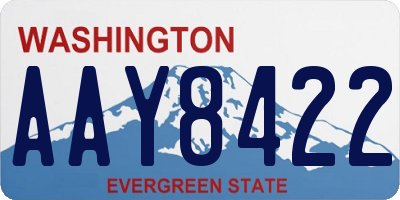 WA license plate AAY8422