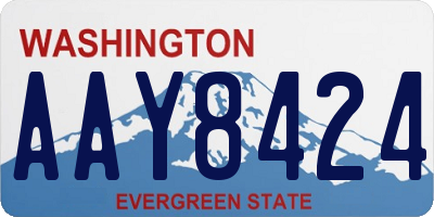 WA license plate AAY8424