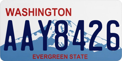 WA license plate AAY8426