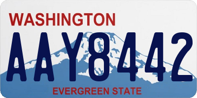 WA license plate AAY8442