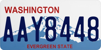 WA license plate AAY8448