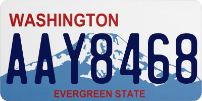 WA license plate AAY8468