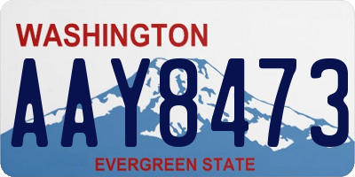 WA license plate AAY8473