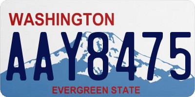WA license plate AAY8475