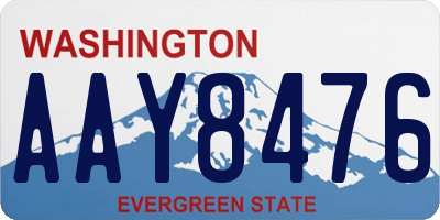 WA license plate AAY8476