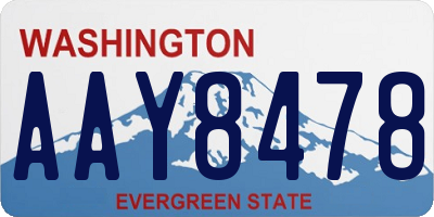 WA license plate AAY8478