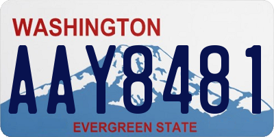 WA license plate AAY8481