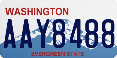 WA license plate AAY8488