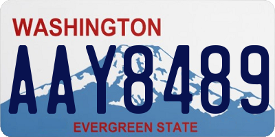 WA license plate AAY8489