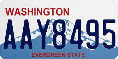 WA license plate AAY8495