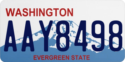 WA license plate AAY8498