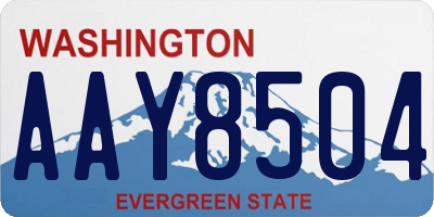 WA license plate AAY8504