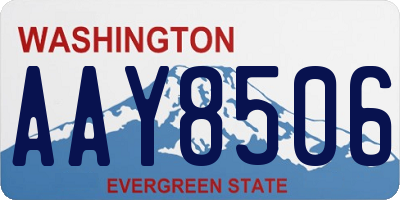 WA license plate AAY8506
