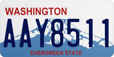 WA license plate AAY8511