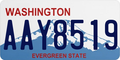 WA license plate AAY8519