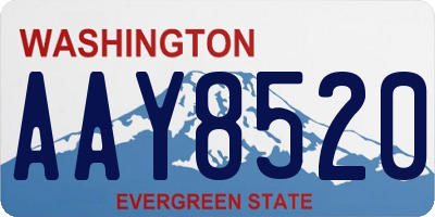WA license plate AAY8520