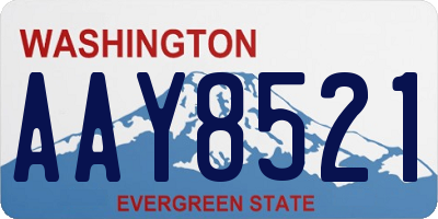 WA license plate AAY8521