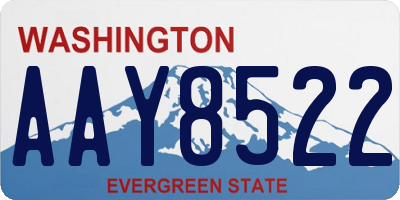 WA license plate AAY8522