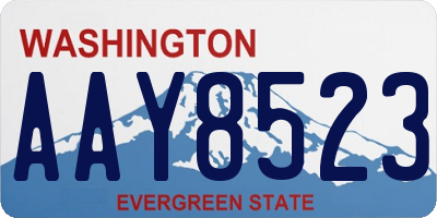 WA license plate AAY8523