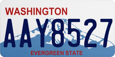 WA license plate AAY8527