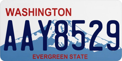 WA license plate AAY8529
