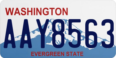 WA license plate AAY8563