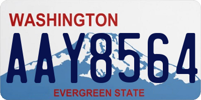 WA license plate AAY8564