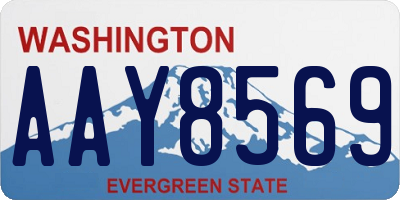 WA license plate AAY8569