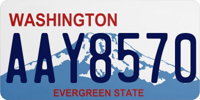 WA license plate AAY8570
