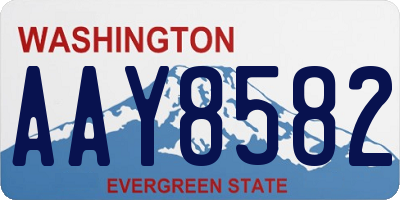 WA license plate AAY8582