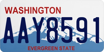 WA license plate AAY8591