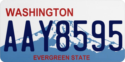 WA license plate AAY8595