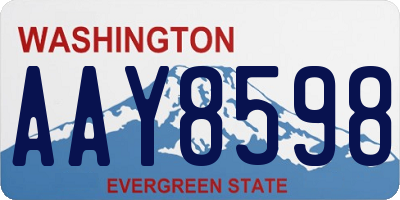 WA license plate AAY8598