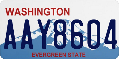 WA license plate AAY8604